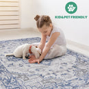 Marfi - 6' X 9' Oriental Area Rug - Blue / Gray by HouseOfZazla