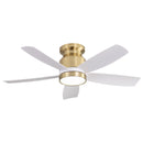 Flush Mount Ceiling Fan with LED Light and Remote Control by HouseOfZazla