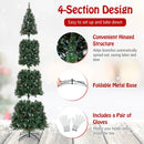 5/6/7/8/9 FT Pre-Lit Artificial Hinged Slim Pencil Christmas Tree by LJGDeals