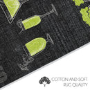 SussexHome Non Skid Washable Beer Bar Decorative Floor Rug 20" x 59" | Black&Green
