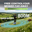 Heavy-Duty 9HP 225CC Remote-Controlled All-Terrain Gas-Powered Lawn Mower With 21-Inch Cutting Width (SAK78412) by SAKSBY WHOLESALE