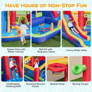 9-in-1 Inflatable Bounce Castle with Water Slide and Splash Pool with 735W Blower by LJGDeals
