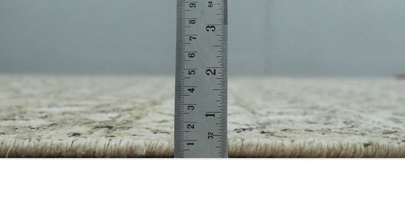 9x12 and 10x14 Hand Knotted Ivory, Beige and Brown  Modern Contemporary Southwestern Tribal Trellis Recycled Silk Area Rug | OP28