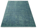 9x12 Fine Hand Knotted Blue and Teal Traditional Vintage Persian Style Antique Wool Rug | AGR33