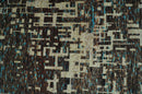9x12 Hand Knotted Beige and Brown Modern Abstract Contemporary Recycled Silk Area Rug | OP36