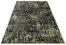 9x12 Hand Knotted Beige and Brown Modern Abstract Contemporary Recycled Silk Area Rug | OP36