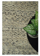 9x12 Hand Knotted Beige and Brown  Modern Contemporary Southwestern Tribal Trellis Recycled Silk Area Rug | OP18