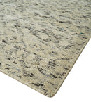 9x12 Hand Knotted Beige and Brown  Modern Contemporary Southwestern Tribal Trellis Recycled Silk Area Rug | OP18
