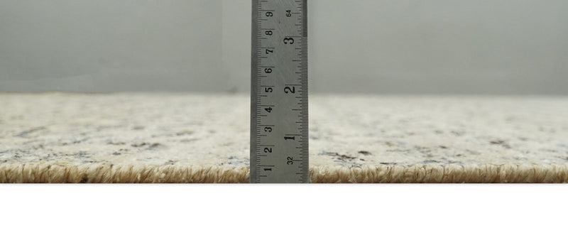 9x12 Hand Knotted Beige and Brown  Modern Contemporary Southwestern Tribal Trellis Recycled Silk Area Rug | OP18