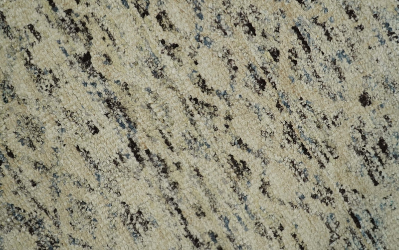 9x12 Hand Knotted Beige and Brown  Modern Contemporary Southwestern Tribal Trellis Recycled Silk Area Rug | OP18