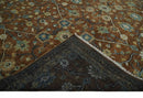 9x12 Hand Knotted Brown and Beige Traditional Floral Wool Area Rug by The Rug Decor