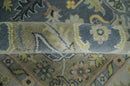 9x12 Hand Knotted Gray, Charcoal and Olive Traditional Wool Rug