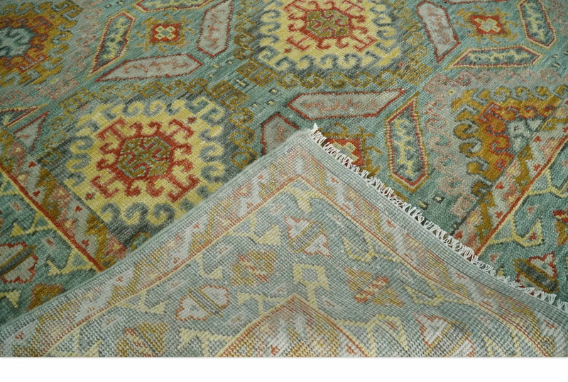 9x12 Hand Knotted Gray, Silver and Beige Oriental Traditional Wool Area Rug, Living Room and Bedroom Rug