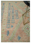 9x12 Hand Knotted Heriz Serapi Peach, Beige and Blue Area Rug