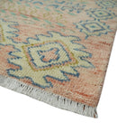9x12 Hand Knotted Heriz Serapi Peach, Beige and Blue Area Rug