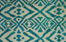Ivory Blue Recycled Silk Area Rug 4x6 9x12 - Hand Knotted