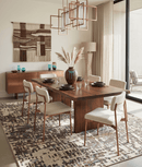 Ivory Brown Hand Knotted Recycled Silk Area Rug 9x12 - Modern Abstract