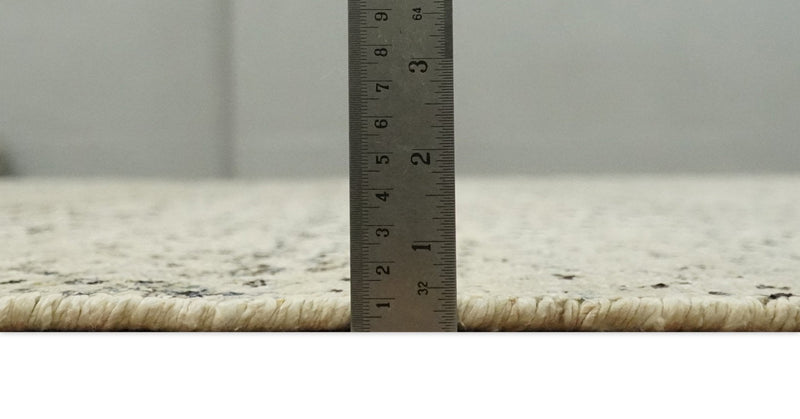 9x12 Hand Knotted Ivory, Gray and Brown Modern Contemporary Southwestern Tribal Trellis Recycled Silk Area Rug | OP23