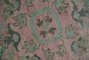 9x12 Hand Knotted Pink and Aqua Oriental Oushak Traditional Wool Area Rug