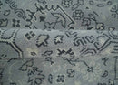 9x12 Hand Knotted Silver, Ivory and Charcoal Traditional Antique Style Wool Rug