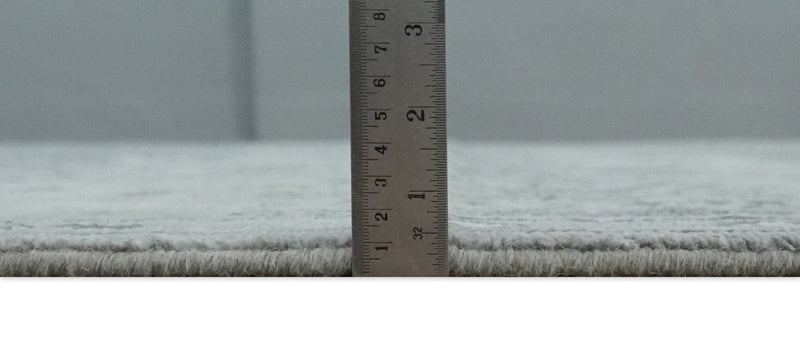 9x12 Hand Knotted Silver, Ivory and Charcoal Traditional Antique Style Wool Rug