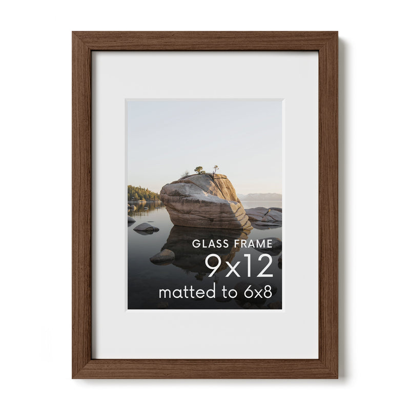 Standalone Glass Oak Wood Frames