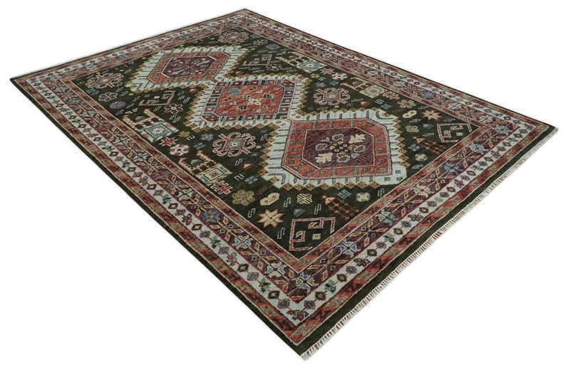 9x12 Rust, Ivory and BrownOriental Traditional Persian Area Rug | TRDCP1095912S