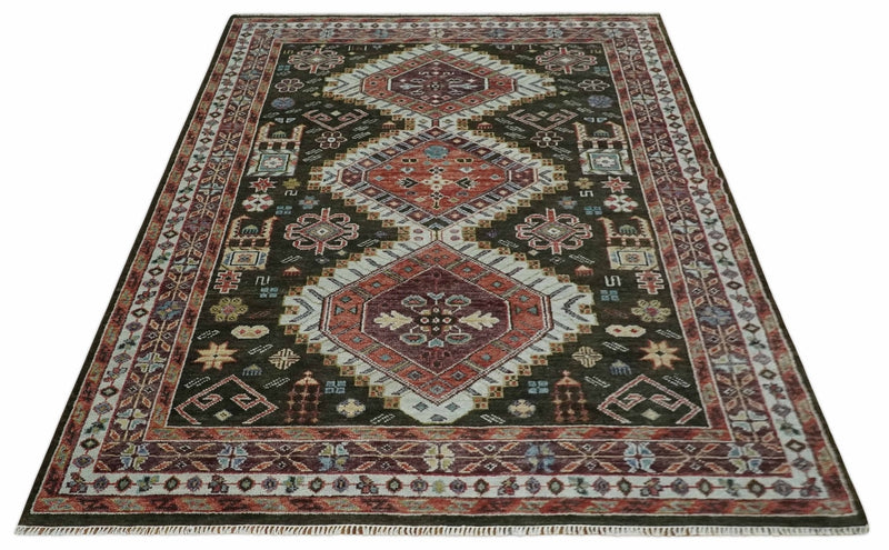 9x12 Rust, Ivory and BrownOriental Traditional Persian Area Rug | TRDCP1095912S