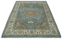 9x12 Silver, Gray and Ivory Hand Knotted Traditional Wool Area Rug