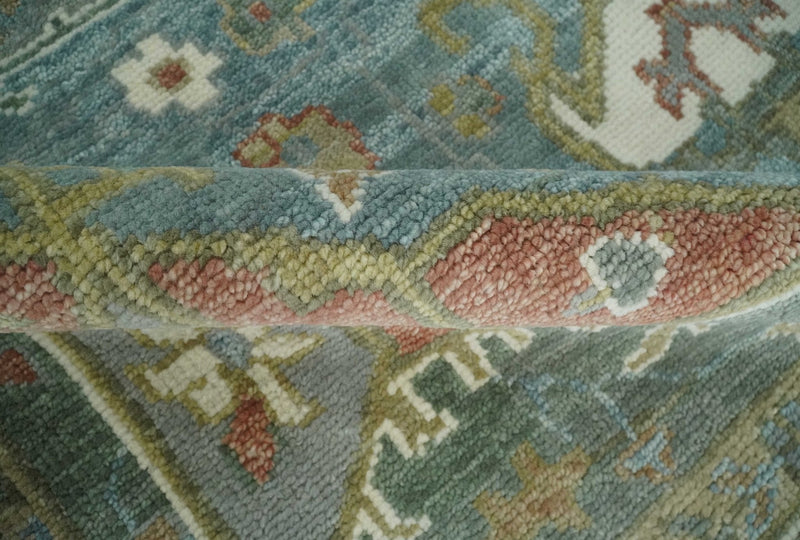 9x12 Silver, Gray and Ivory Hand Knotted Traditional Wool Area Rug