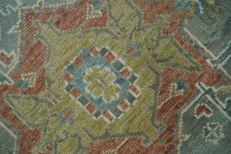 9x12 Silver, Gray and Ivory Hand Knotted Traditional Wool Area Rug