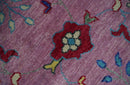 8x10 and 9x12 Wool Traditional Pink, Beige and Blue Vibrant Colorful Hand knotted Oushak Area Rug by The Rug Decor