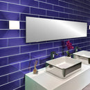 Cobalt Blue 3x12 Glossy Subway Glass Tile (20 pack, 5 sq ft/case) - Sample