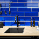 Cobalt Blue 4x16 Glossy Subway Glass Tile (12 pack, 5.33 sq ft/case)
