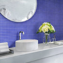Cobalt Blue 12x12 Matte Square Glass Mosaic Tile (10 pack, 9.67 sq ft/case)