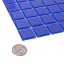 Cobalt Blue 12x12 Glossy Square Glass Mosaic Tile (10 pack, 9.67 sq ft/case) - Sample
