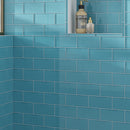 Sky Blue 3x6 Glossy Subway Glass Tile (40 pack, 5 sq ft/case)