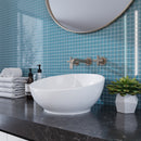 Sky Blue 12x12 Glossy Square Glass Mosaic Tile (10 pack, 9.67 sq ft/case) - Sample