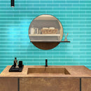 Sky Blue 3x12 Matte Subway Glass Tile (20 pack, 5 sq ft/case) - Sample