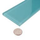 Sky Blue 3x12 Glossy Subway Glass Tile (20 pack, 5 sq ft/case) - Sample
