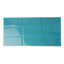Sky Blue 3x6 Glossy Subway Glass Tile (40 pack, 5 sq ft/case)