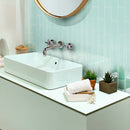 Blizzard Blue 3x12 Glossy Subway Glass Tile (20 pack, 5 sq ft/case)