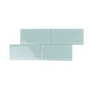 Blizzard Blue 3x6 Glossy Subway Glass Tile (40 pack, 5 sq ft/case) - Sample