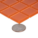 Orange 12x12 Glossy Square Glass Mosaic Tile (10 pack, 9.67 sq ft/case) - Sample