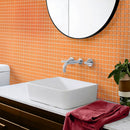 Orange 12x12 Glossy Square Glass Mosaic Tile (10 pack, 9.67 sq ft/case)