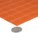 Orange 12x12 Matte Square Glass Mosaic Tile (10 pack, 9.67 sq ft/case) - Sample