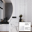 White 3x12 Glossy Subway Glass Tile (20 pack, 5 sq ft/case)