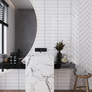 White 3x12 Glossy Subway Glass Tile (20 pack, 5 sq ft/case)