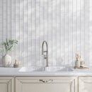 White 3x6 Matte Subway Glass Tile (40 pack, 5 sq ft/case)