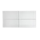White 3x6 Matte Subway Glass Tile (40 pack, 5 sq ft/case) - Sample